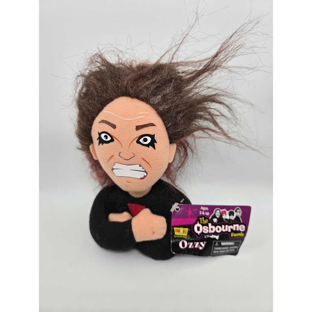 2002 The Osbourne Family Ozzy 6" Bean Bag‎ Plush Figure NWT Rare HTF